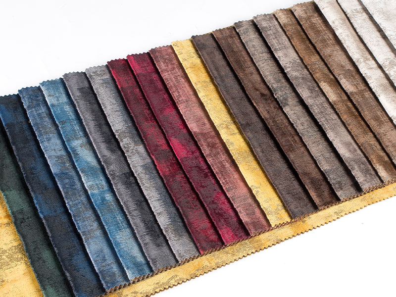 Tela de terciopelo laminado teñido de calidad premium, textura suave y lustrosa
