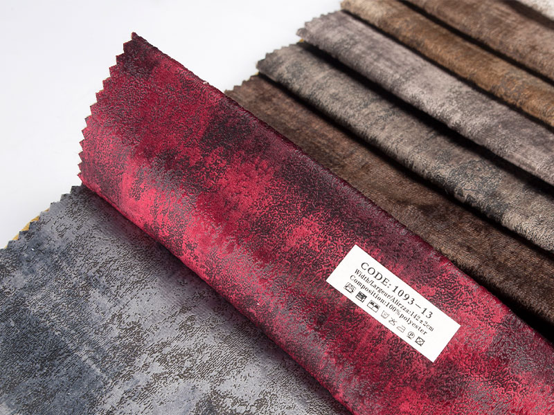 Tela de terciopelo laminado teñido de calidad premium, textura suave y lustrosa