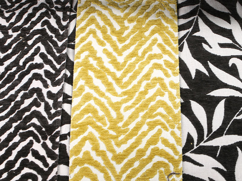 Patrón floral Jacquard Chenille Cortina Sofá Tapicería Fabricación Mdn975